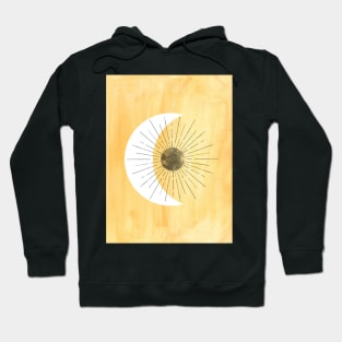 Mustard sun and moon Hoodie